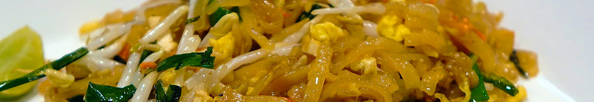 Eating Thai at Thai City restaurant in Portales, NM.